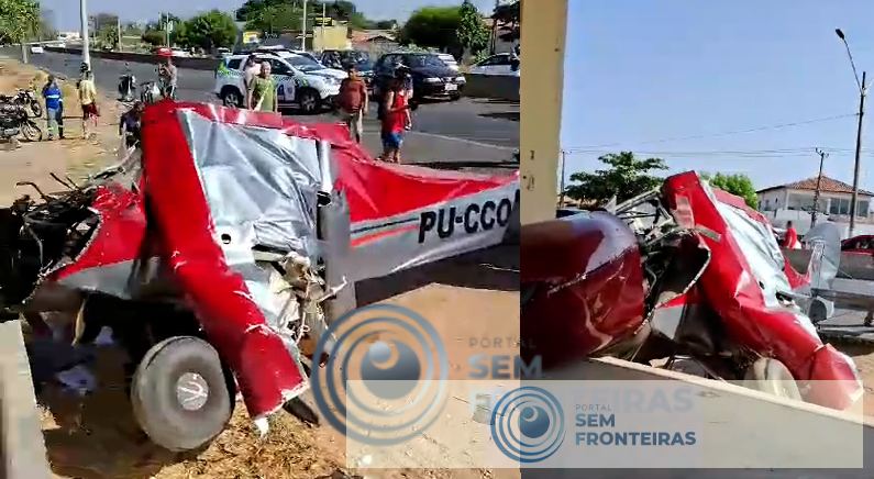Avião pilotado por médico cai em Teresina e quase atinge estação de ônibus