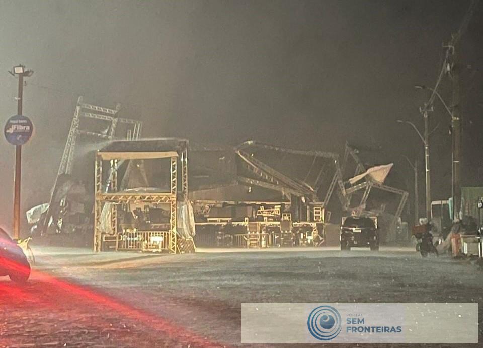 Tempestade destrói palco de show de Wesley Safadão em Bom Jesus