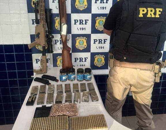 Polícia Rodoviária apreende armas de fogo e mais de 1.500 munições no Piauí