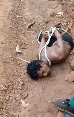 Homem é imobilizado e amarrado por populares após tentativa de assalto em Esperantina