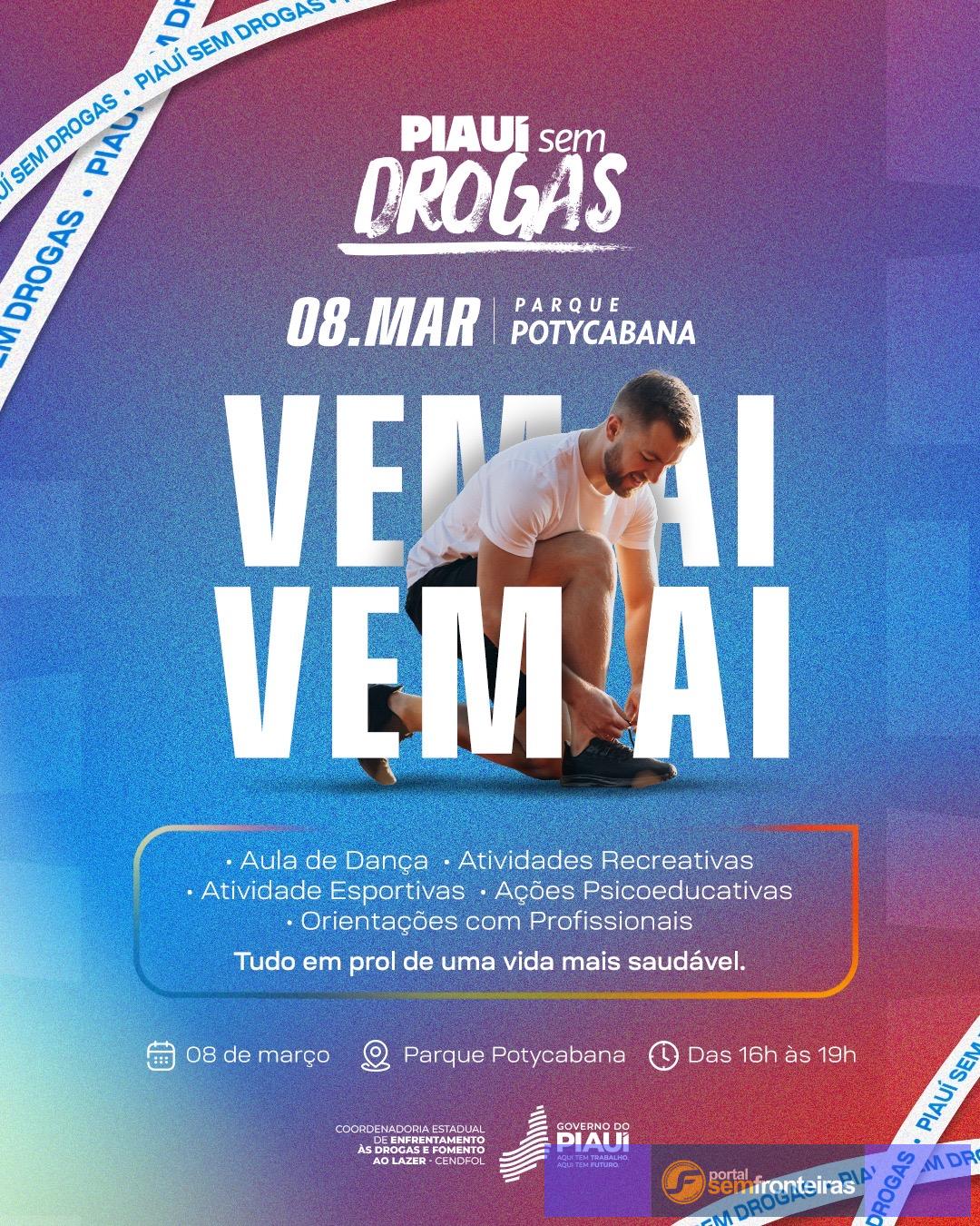 Piauí Sem Drogas promove ações de conscientização e lazer na Potycabana