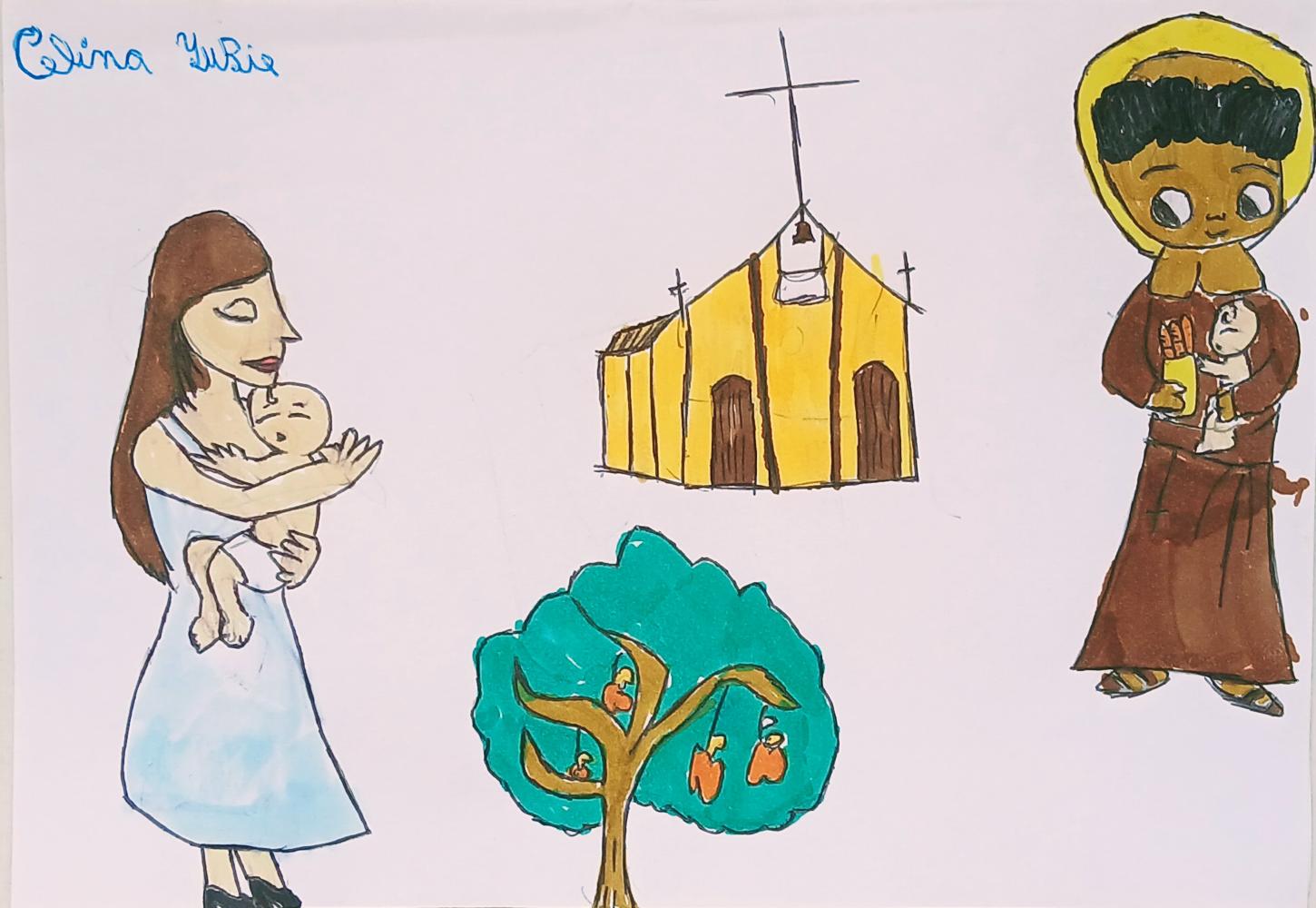 A mãe, o filho e o santo
