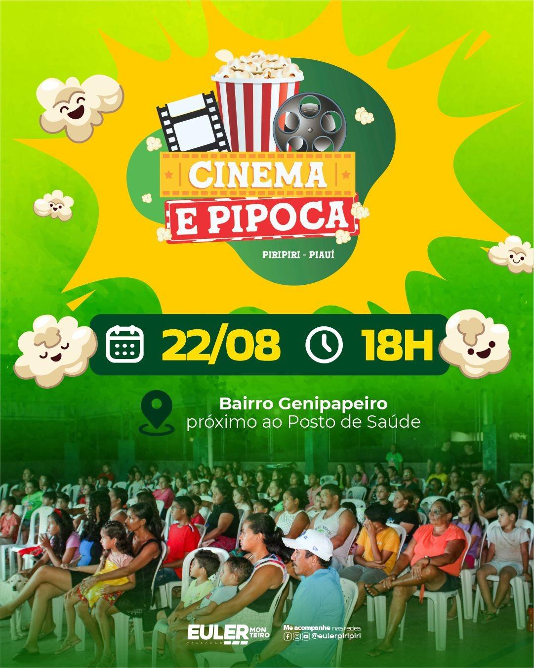 Cinema & Pipoca leva cultura e lazer ao Bairro Jenipapeiro nesta sexta-feira