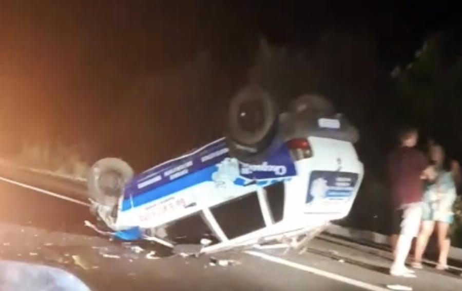 Veículo capota após colisão na BR-343, em Campo Maior