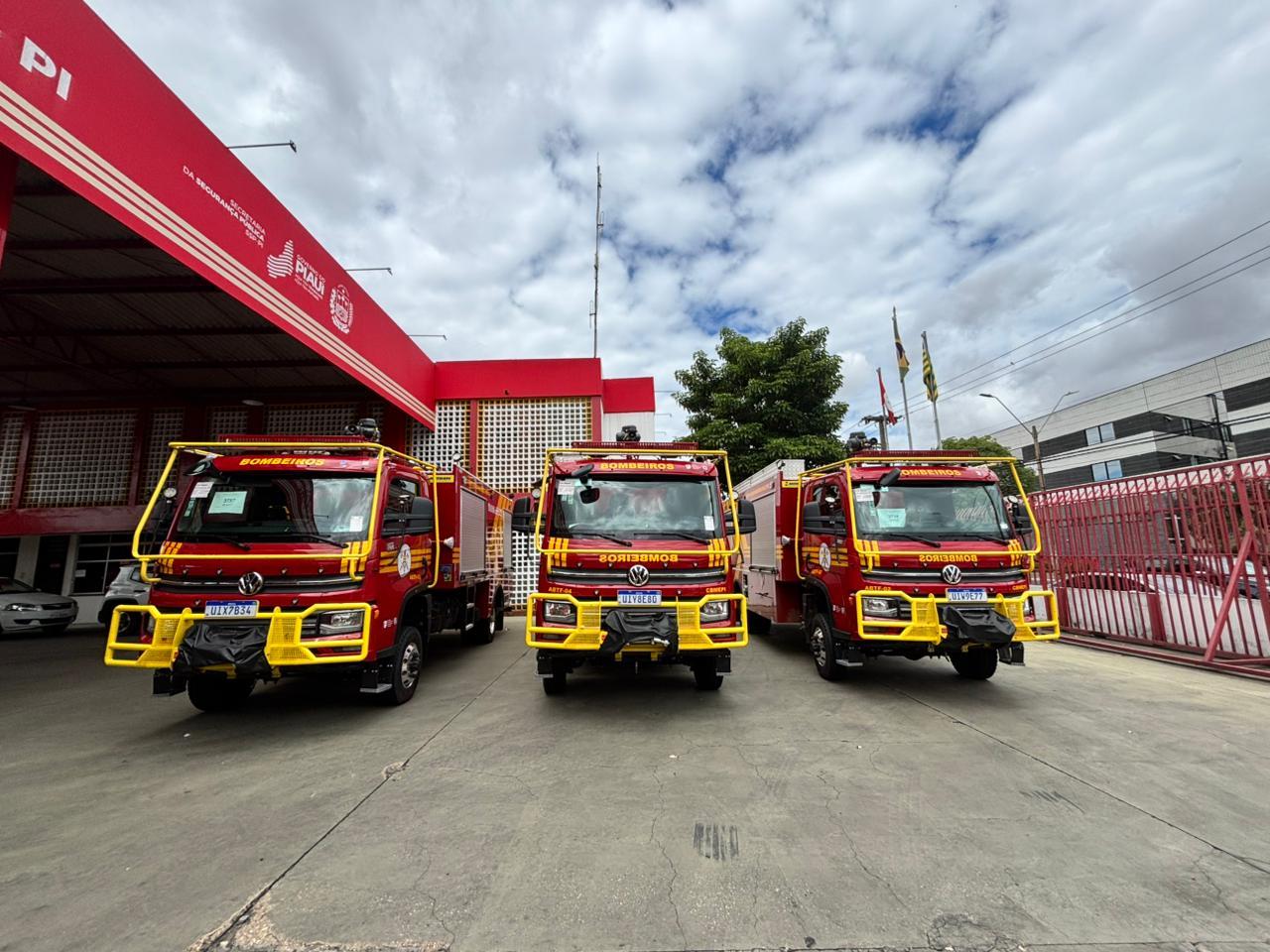 Corpo de Bombeiros do Piauí recebe reforço com novas viaturas e equipamentos