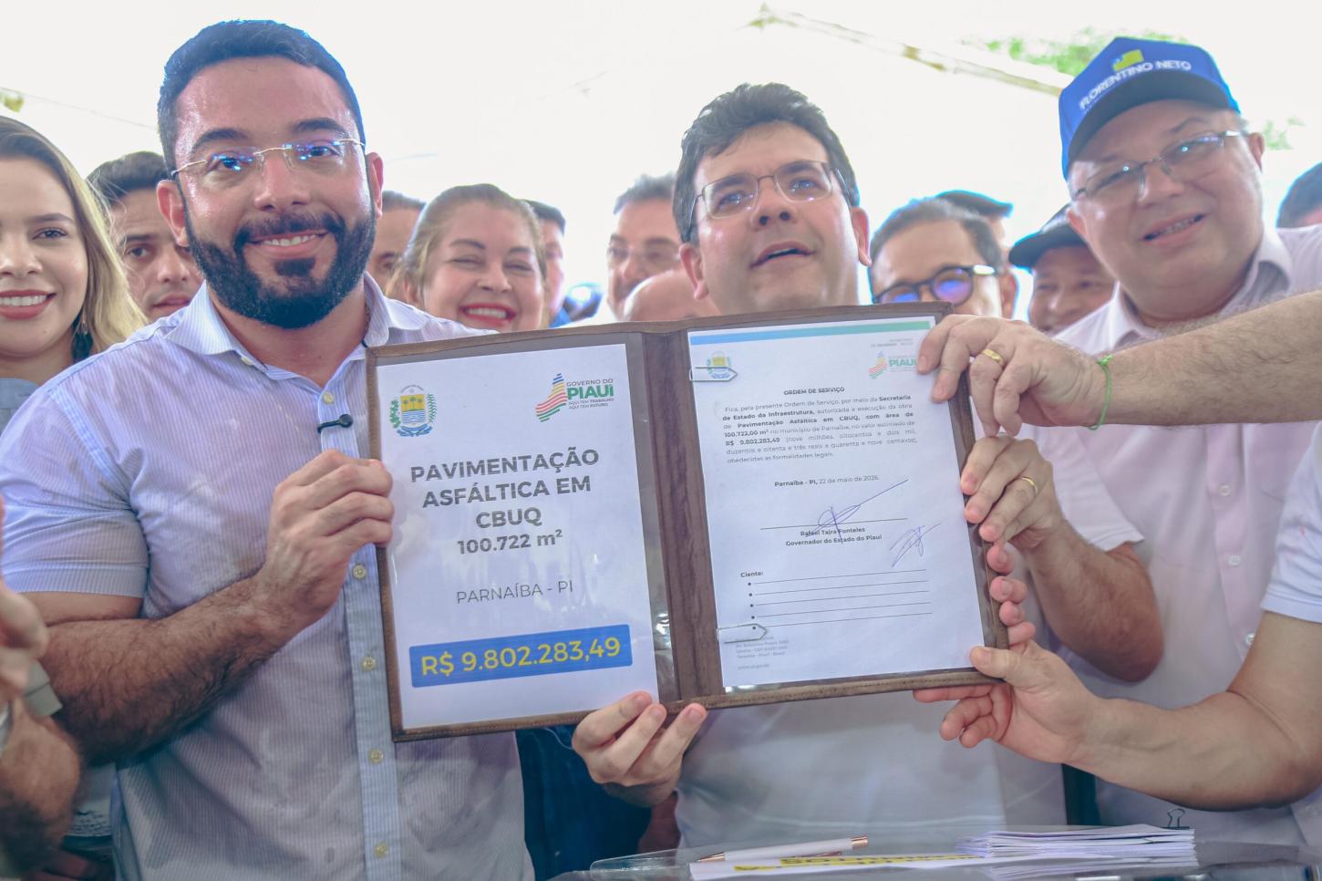 Rafael Fonteles autoriza nova etapa da Orla da Pedra do Sal e mais de R$ 50 milhões em asfaltamento para Parnaíba