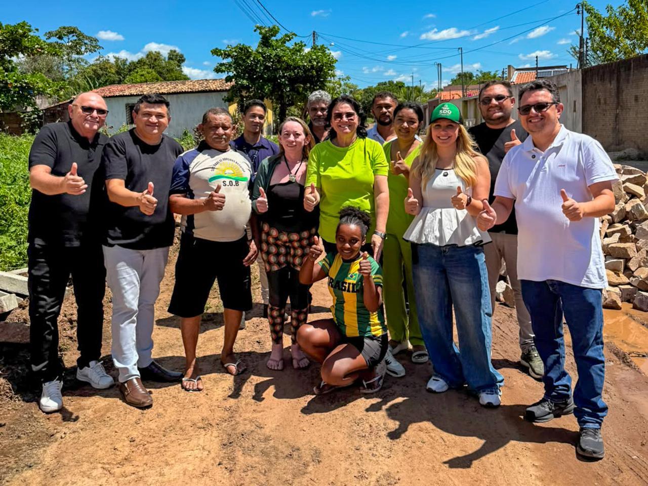 Prefeita Jôve Oliveira visitou as obras - Reprodução