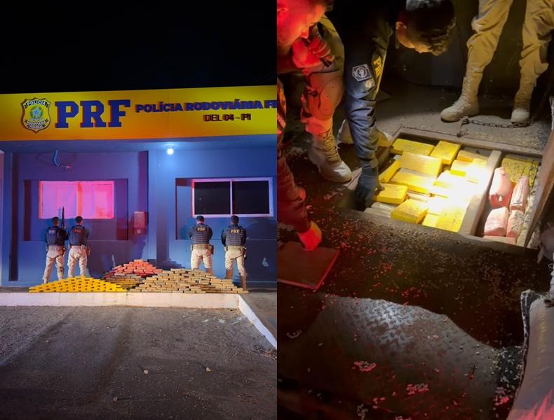 PRF flagra carreta com mais de 270 kg de drogas no Piauí