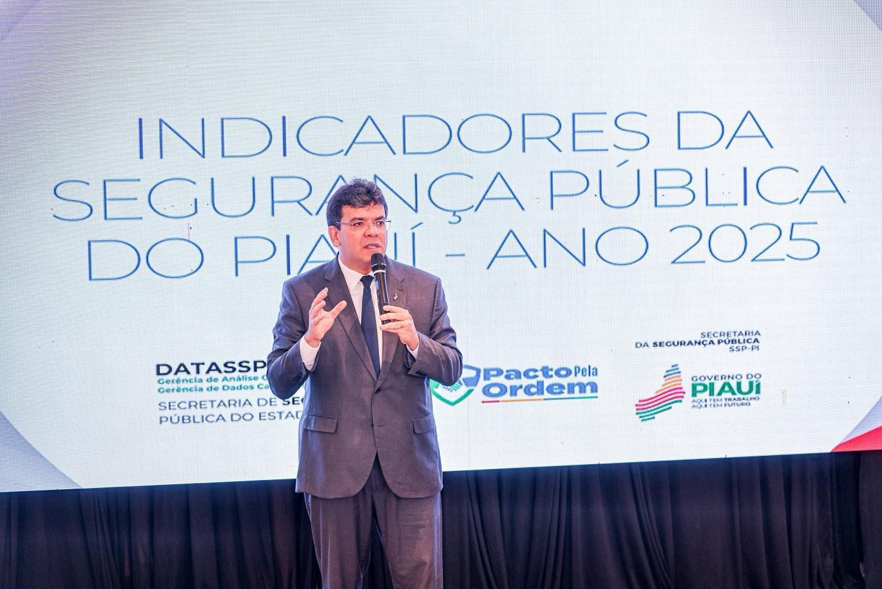 Rafael Fonteles destaca resultados na segurança do Piauí com redução de 63% nos roubos e 40% nos homicídios