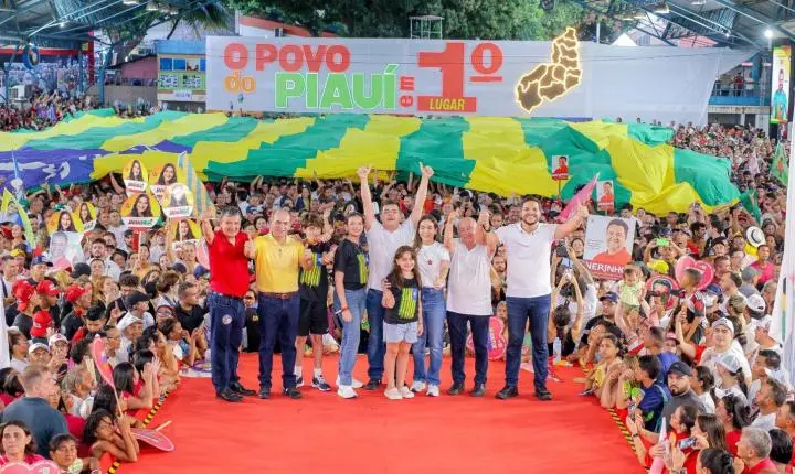 Convenção do Time do Povo reúne 60 mil pessoas e homologa candidatura de Rafael Fonteles à reeleição
