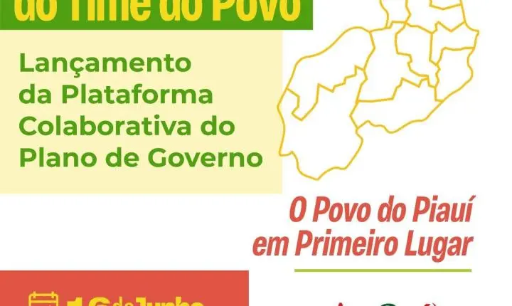 Lançamento da Plataforma Colaborativa do Plano de Governo do Time do Povo acontece nesta terça-feira (16)