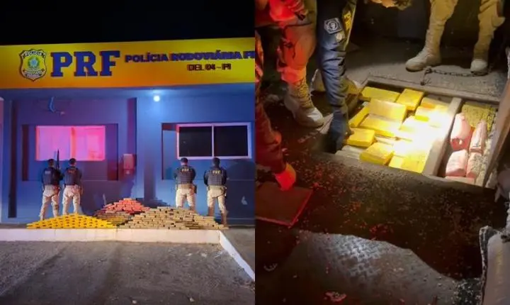 PRF flagra carreta com mais de 270 kg de drogas no Piauí